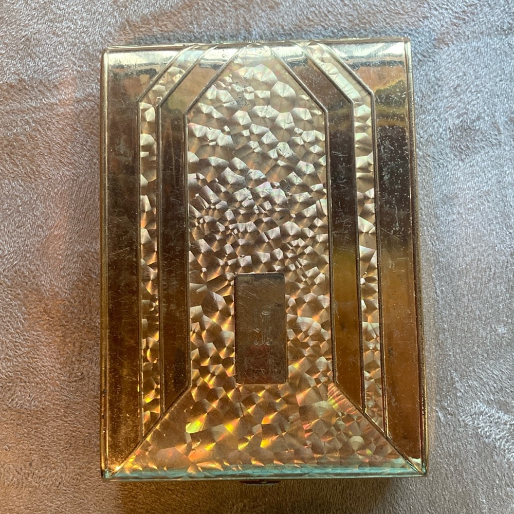 Vintage Golden Wheel Cigetette/Business Card Case 1940’s